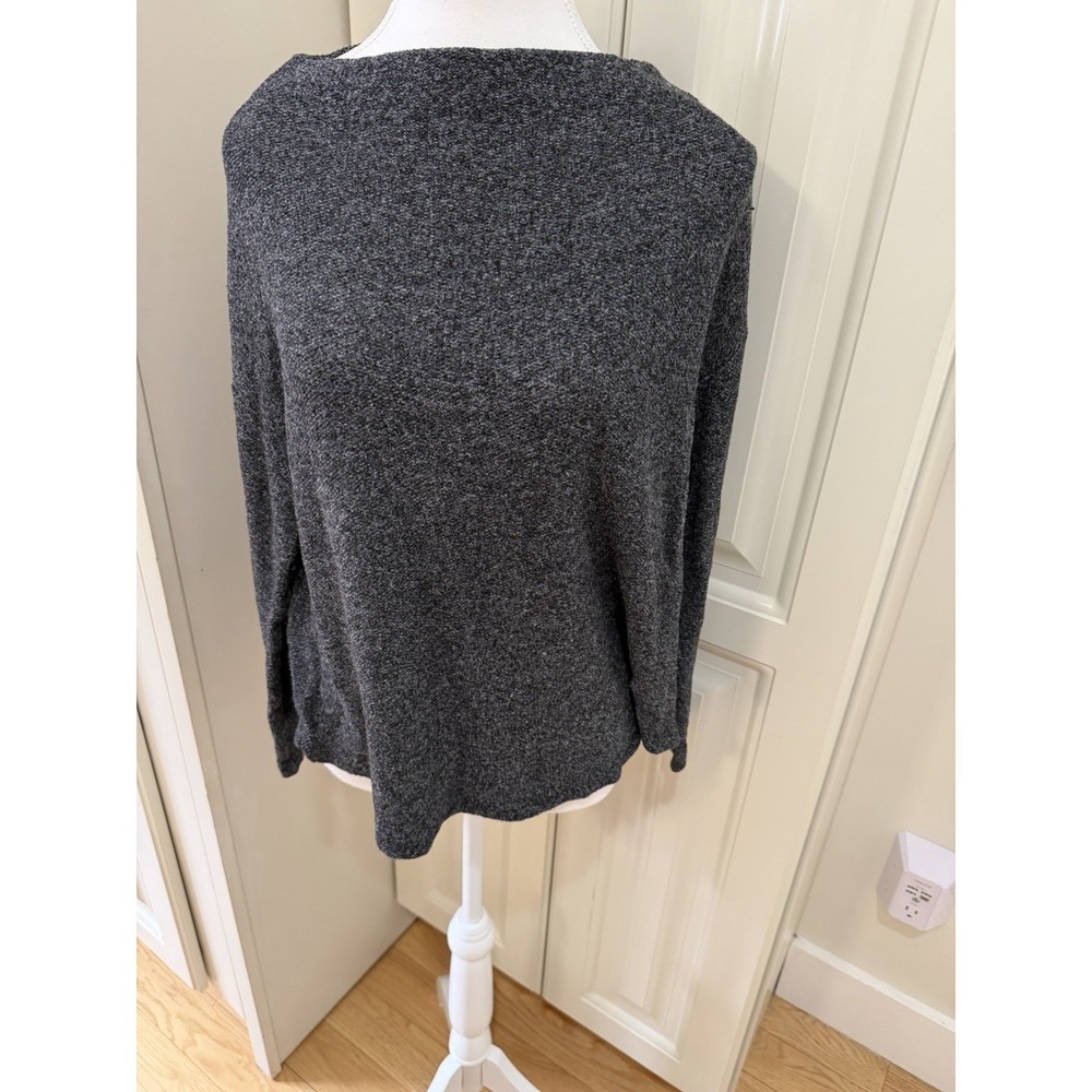 Womens‎ Old Navy Large Charcoal Marled Knit Sweater Soft Cozy Minimalist Top EUC
